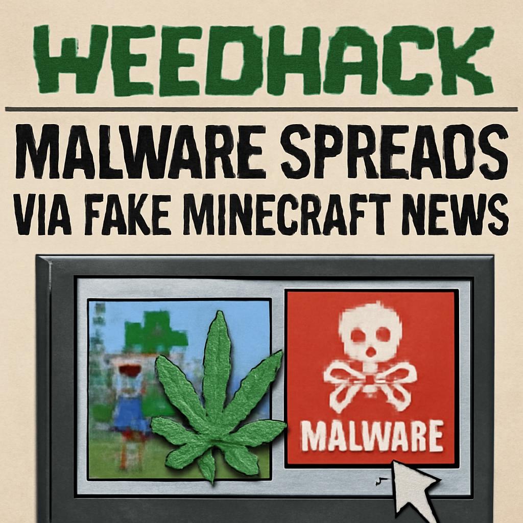 Weedhack Malware Spreads via Fake Minecraft Clients and SEO Poisoning